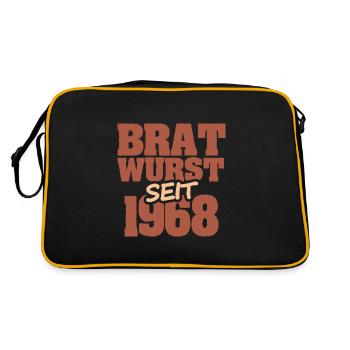 Grillen 1968 - Retro Tasche - Schwarz/Gold - Hinten
