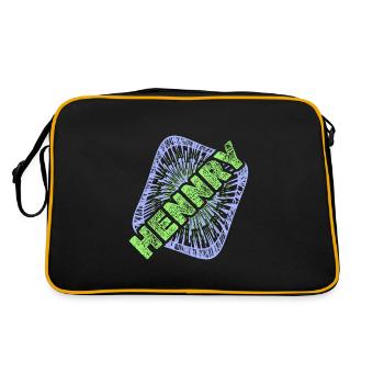 Prénom Hennry - Sac Retro - noir/or - Dos