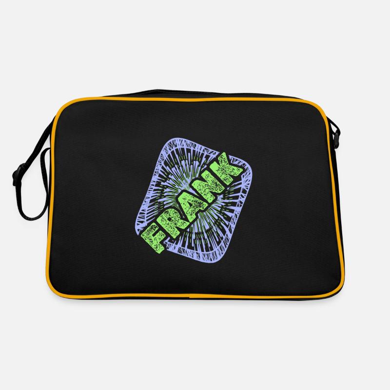 Geschenk für Frank - Retro Tasche - Schwarz/Gold