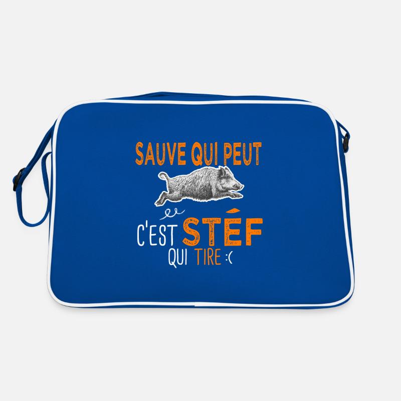 c'est stef qui tire Humour Chasseur stéphane Sac Retro