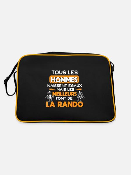 Tous les hommes naissent égaux, Randonnée humour - Sac Retro - noir/or - Dos