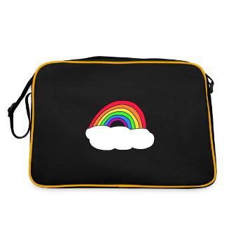 Nuage arc-en-ciel propre texte - Sac Retro - noir/or - Dos