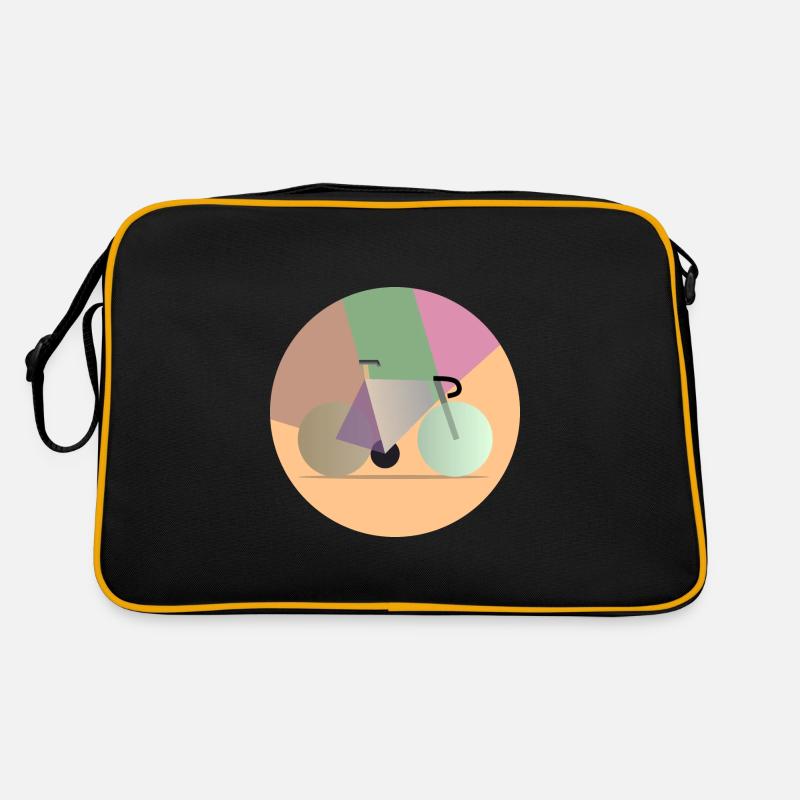 Vélo de course abstrait, design rond, géométrique Sac Retro