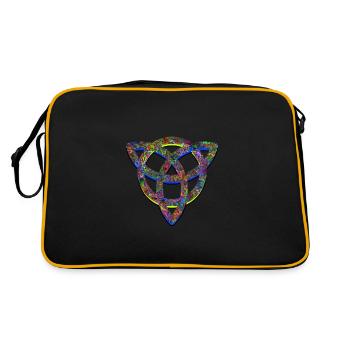 Triskel relief - Retro Bag - black/gold - Back