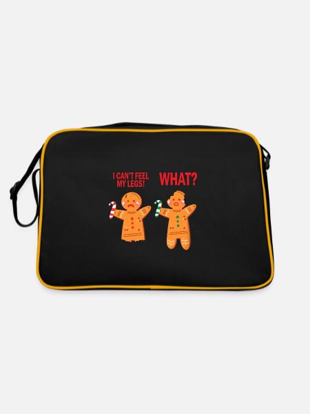 Feel legs baking family winter gift - Retro Bag - black/gold - Back