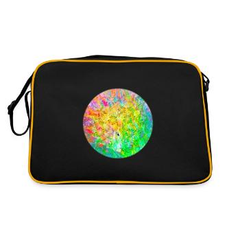 Fröhlicher Frühling - Retro Tasche - Schwarz/Gold - Hinten