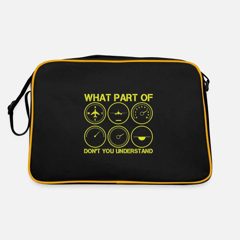 What part of Pilot Flugzeug Geschenk Luftfahrt Retro Tasche