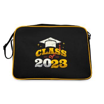 Classe de 2023 - Diplôme d’études secondaires de fin d’études secondaires 2023 - Sac Retro - noir/or - Dos