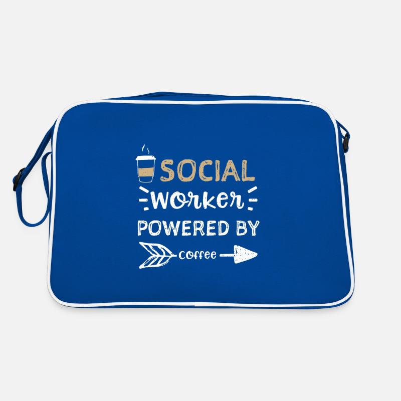Social Worker Powered By Coffee Retro Tasche