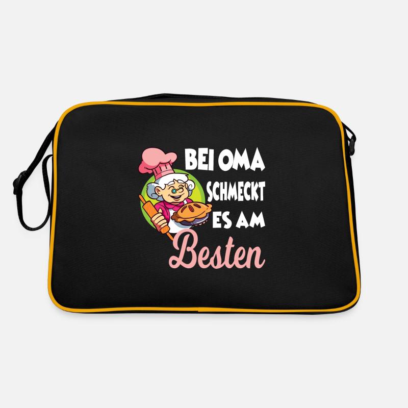 Bei Oma schmeckts einfach am besten Retro Tasche