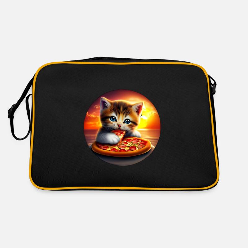 Pizza Cat Sunset Retro Bag