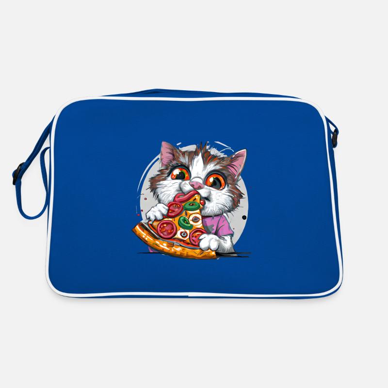 Pizza Katze Retro Tasche