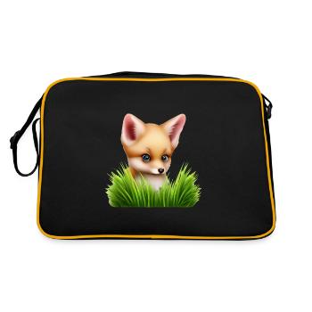 Fox in the tall grass - Retro Bag - black/gold - Back