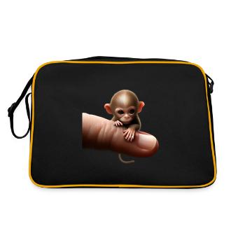 Doigt singe sur le doigt - Sac Retro - noir/or - Dos
