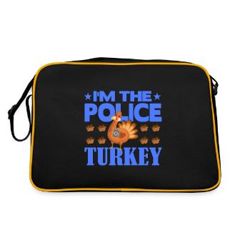 I'm the Police Turkey - Retro Tasche - Schwarz/Gold - Hinten