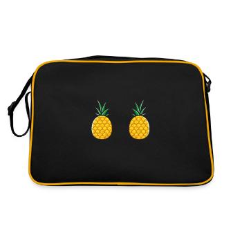 Pineapple bikini beach bra costume carnival tropical - Retro Bag - black/gold - Back