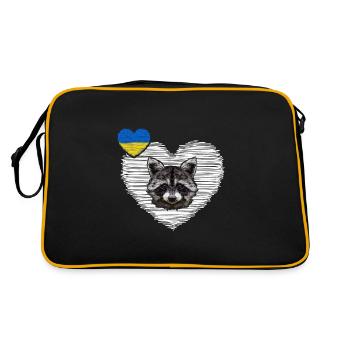 UKRAINE Kherson raccoon "the Kherson raccoon" - Retro Bag - black/gold - Back