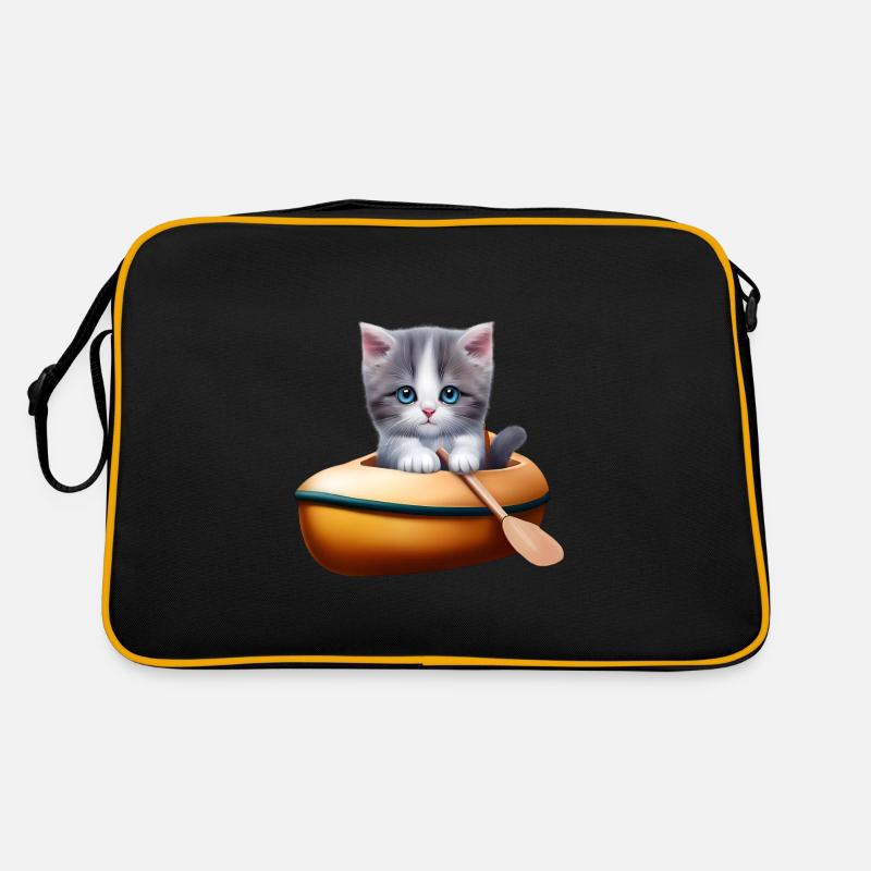 Chat mignon en kayak Sac Retro