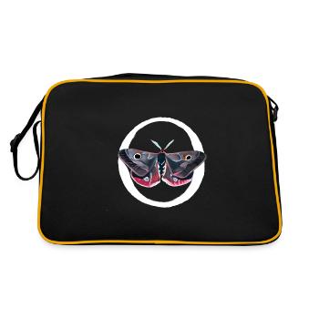 Peinture à la gouache : papillon de nuit - Sac Retro - noir/or - Dos