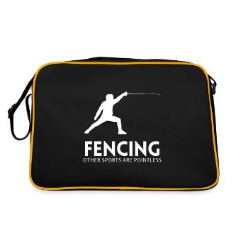 Maillot escrime Escrime Sport Fechten Fechter Spruch - Sac Retro - noir/or - Dos