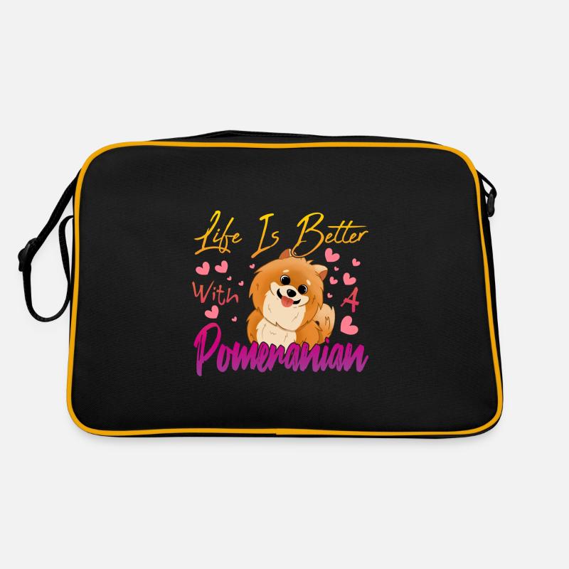 Pomeranian lovers Retro Bag