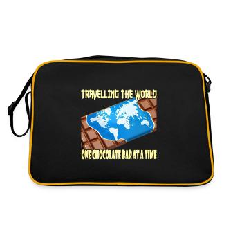 Voyager avec une barre de chocolat - Sac Retro - noir/or - Dos