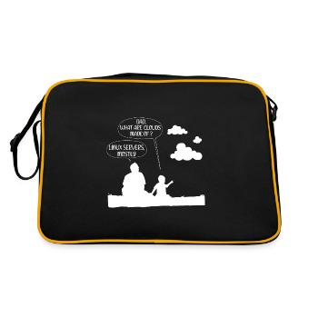 Les nuages sont principalement constitués de cadeaux de serveur Linux - Sac Retro - noir/or - Dos