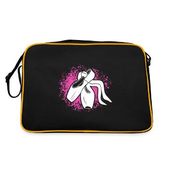 Danse Filles Ballerine Chaussures - Sac Retro - noir/or - Dos
