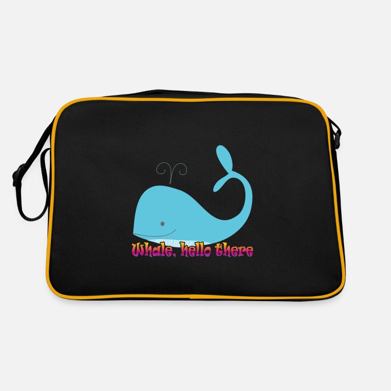 whale hello there - wal Retro Tasche