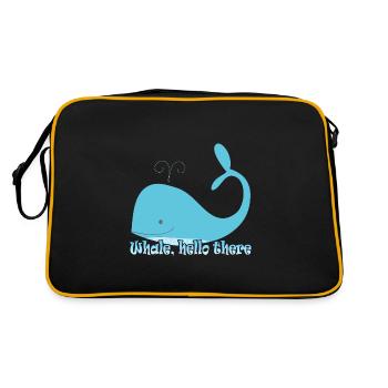 baleine bonjour là -wal - Sac Retro - noir/or - Dos