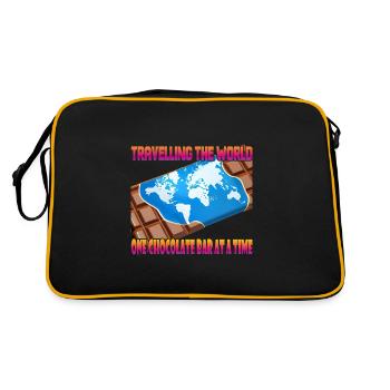 Voyager avec une barre de chocolat - Sac Retro - noir/or - Dos