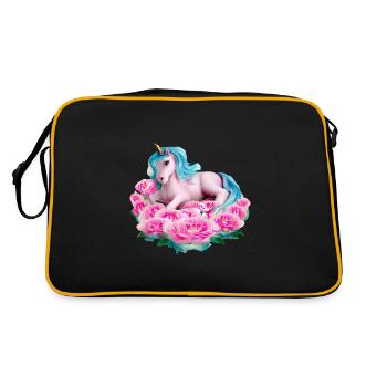 Licorne dans les roses - Sac Retro - noir/or - Dos