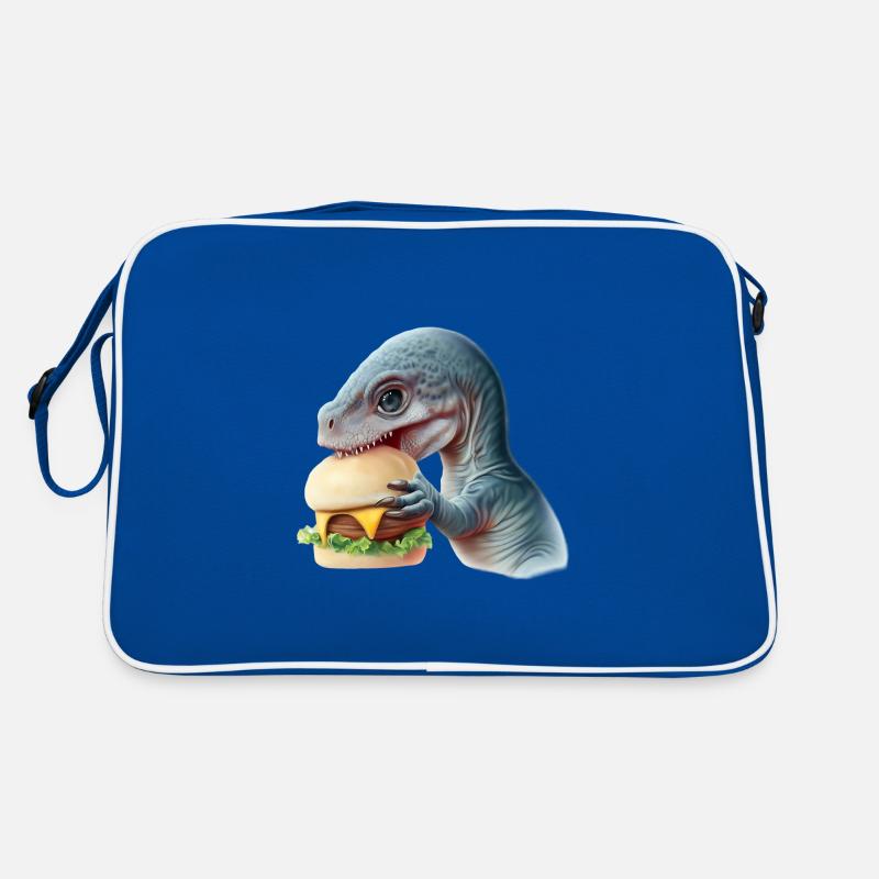 Cheeseburger Dinosauerier Retro Tasche