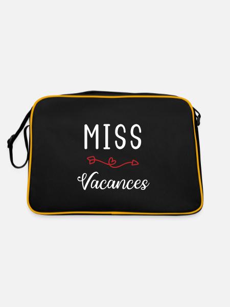 Miss Vacances - Sac Retro - noir/or
