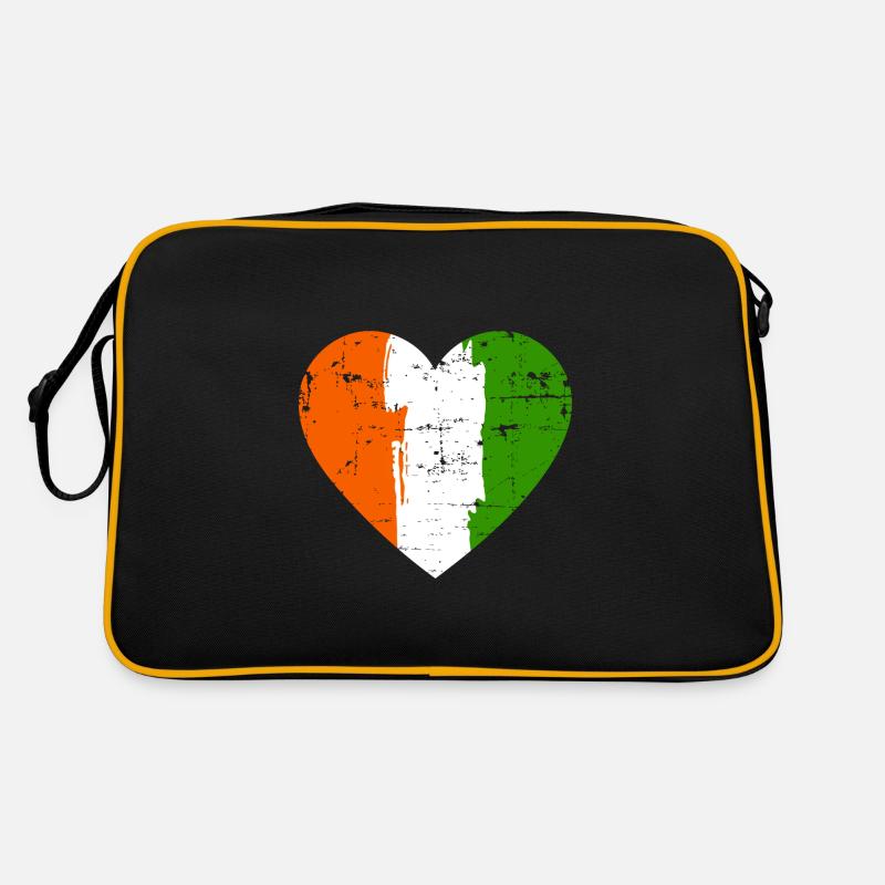 Drapeau du cœur de l’Irlande Sac Retro