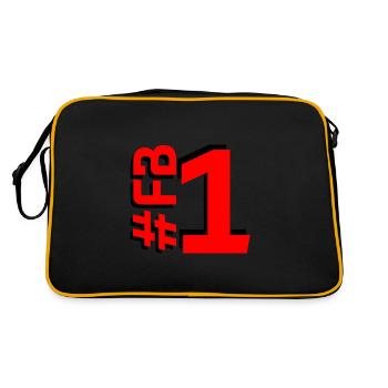 FB1-KARTON - Retro Tasche - Schwarz/Gold - Hinten