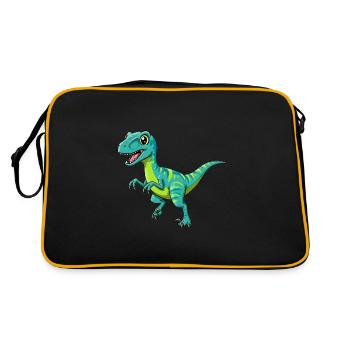 Dino Dessin animé Velociraptor - Sac Retro - noir/or - Dos