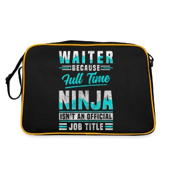Waitress Specialist Tipping Service - Retro Bag - black/gold - Back