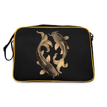 Koi - Retro Tasche - Schwarz/Gold - Hinten