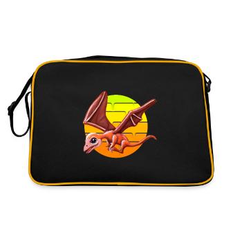 Flying Pterodactyl - Retro Bag - black/gold - Back