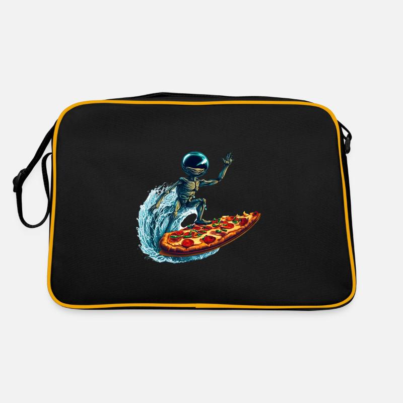 Pizza Surfer Alien Retro Bag