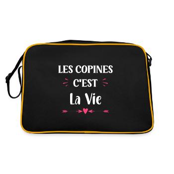 les copines c'est la vie - Sac Retro - noir/or - Dos
