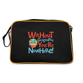 Sans géographie, vous n'êtes nulle part - Sac Retro - noir/or - Dos