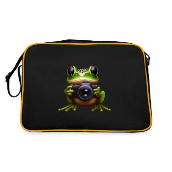 Frog photographer in action - Retro Bag - black/gold - Back