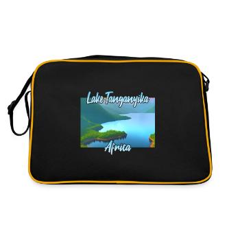 Lake Tanganyika - Retro Tasche - Schwarz/Gold - Hinten