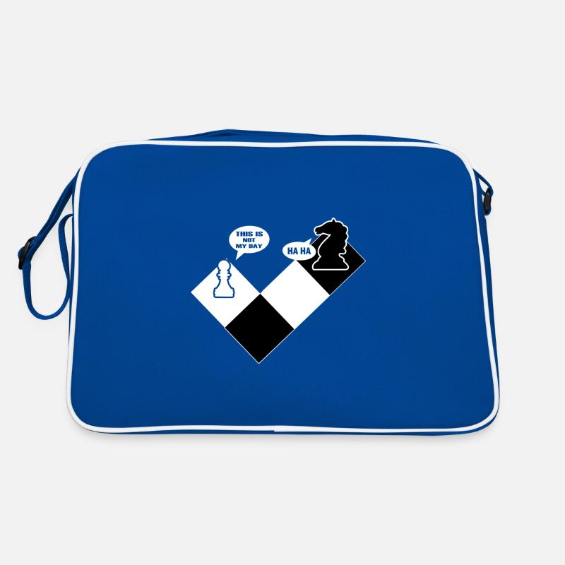 Funny chessboard chess pieces chess move Retro Bag