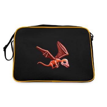 Flying Pterodactyl - Retro Bag - black/gold - Back