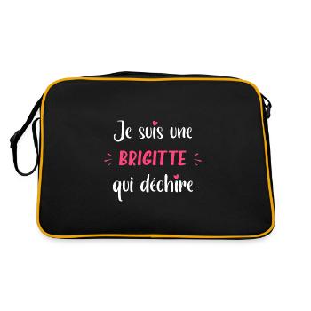 Je suis une brigitte qui déchire - Sac Retro - noir/or - Dos