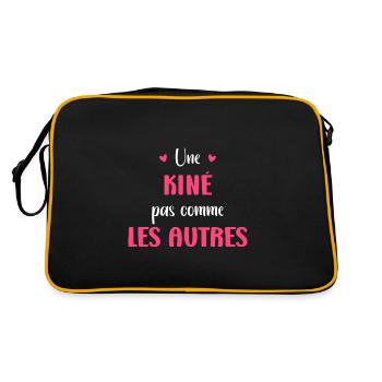 Une kiné pas comme les autres - Sac Retro - noir/or - Dos