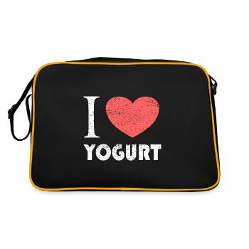I love yogurt - Retro Bag - black/gold - Back